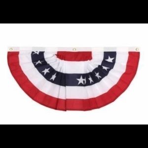 6’ x 3’ pleated full fan Annin American w/grommets